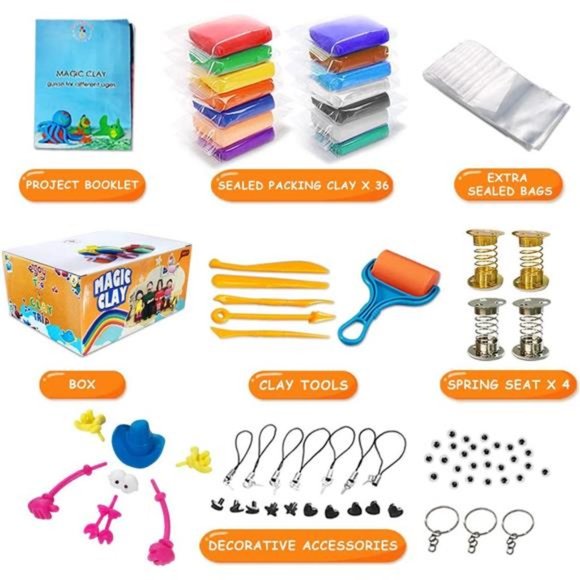 Modeling Clay Kit - 50 Colors Air Dry Ultra Light Magic Clay with Tools - Picture 2 of 6